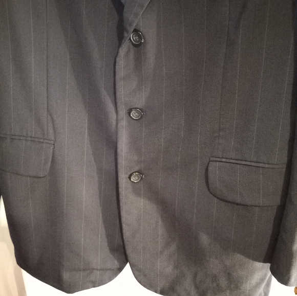 Oscar De La Renta  100% Wool  Tailored Front Buttons Coat Navy 44 L x 38W Blazer - Picture 5 of 15